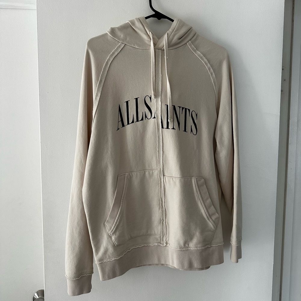 ALLSAINTS man nude logo hoodie size XS